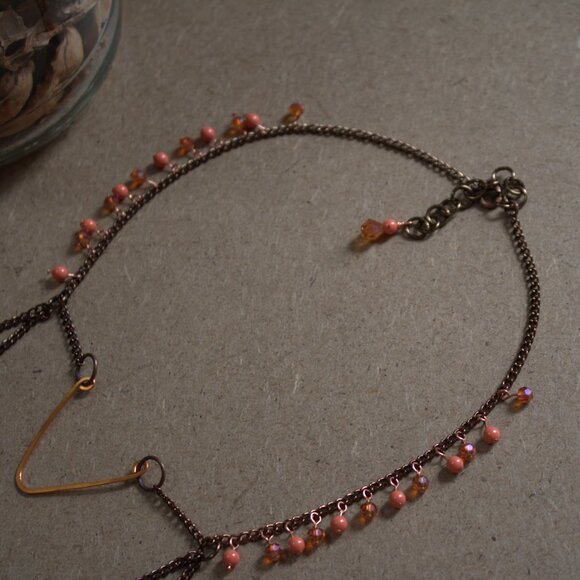 Copper Rustic Fall Folk Necklace - Picture 4 of 6
